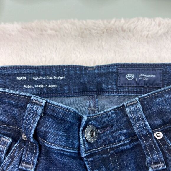 AG Adriano Goldschmied Jeans Womens Size 25R Mari High Rise Slim Straight Dark - Picture 2 of 11